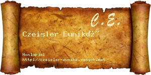 Czeisler Euniké névjegykártya